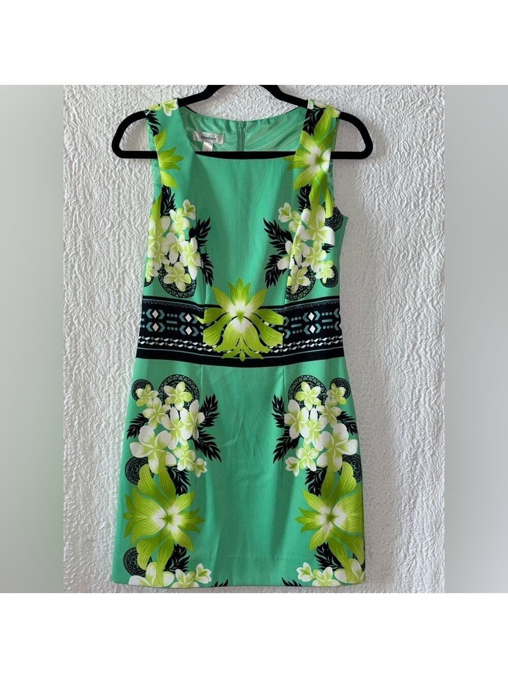 Dress Barn Tropical Floral Sleeveless Sheath Midi Dress